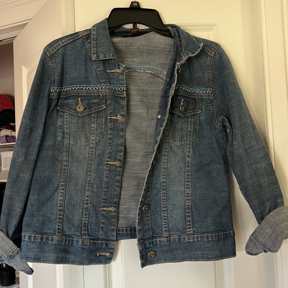 Ladies embroidered denim jacket
